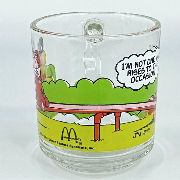 McDonald's Garfield Cat Glass Cup Odie Pooky Nermal Arlene Jim Davis Seesaw - Picture 8 of 16